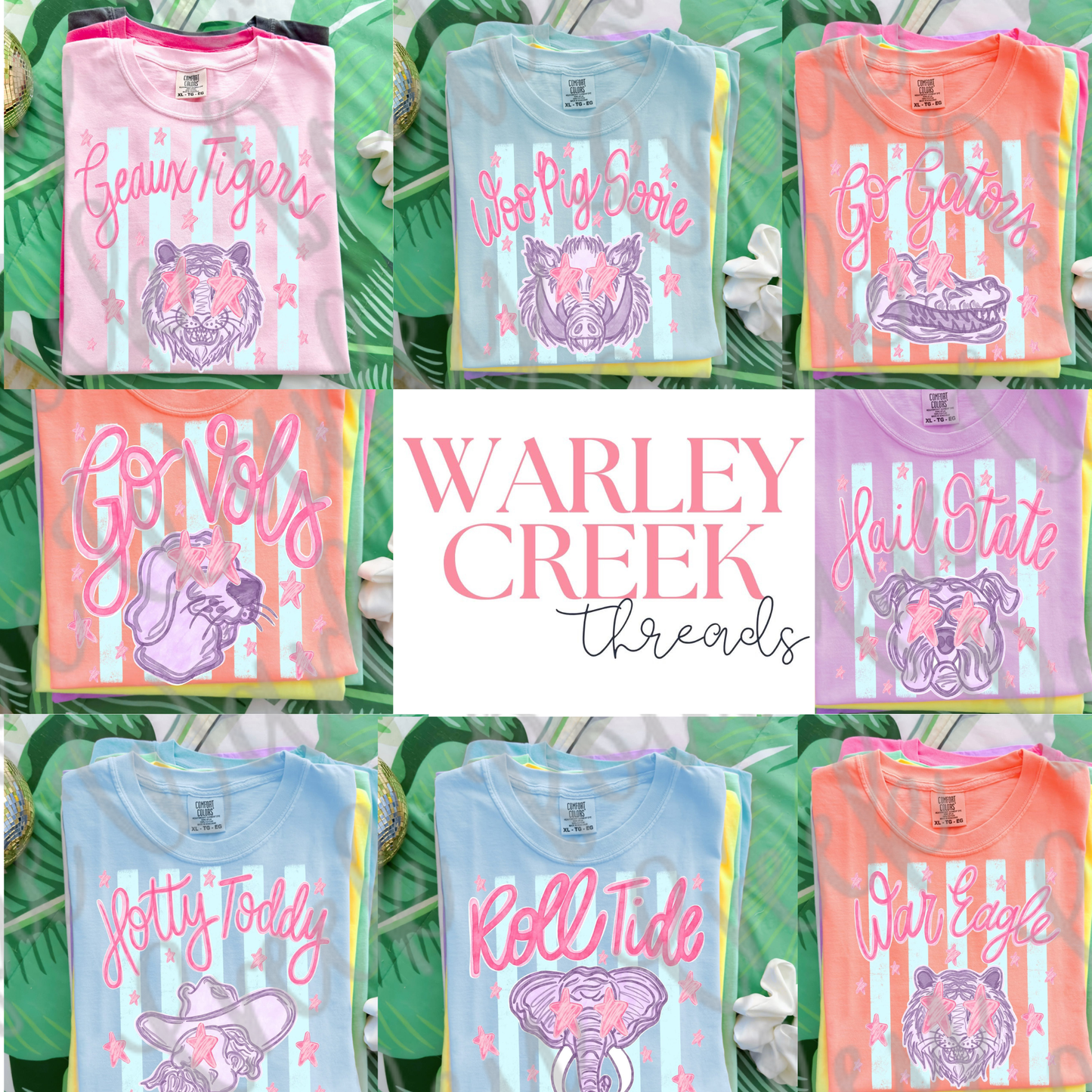 Striped Football Team Tees