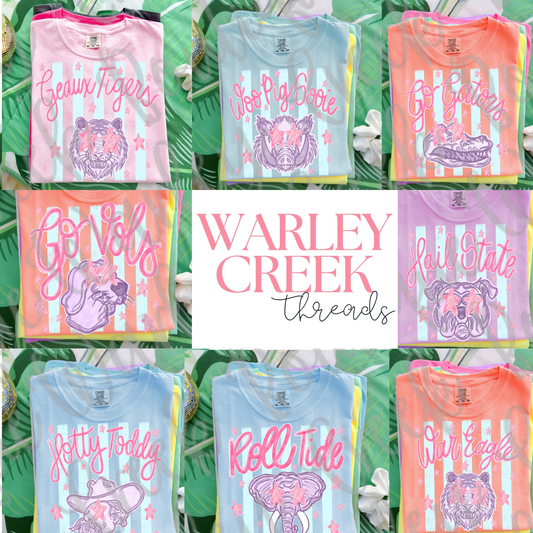 Striped Football Team Tees