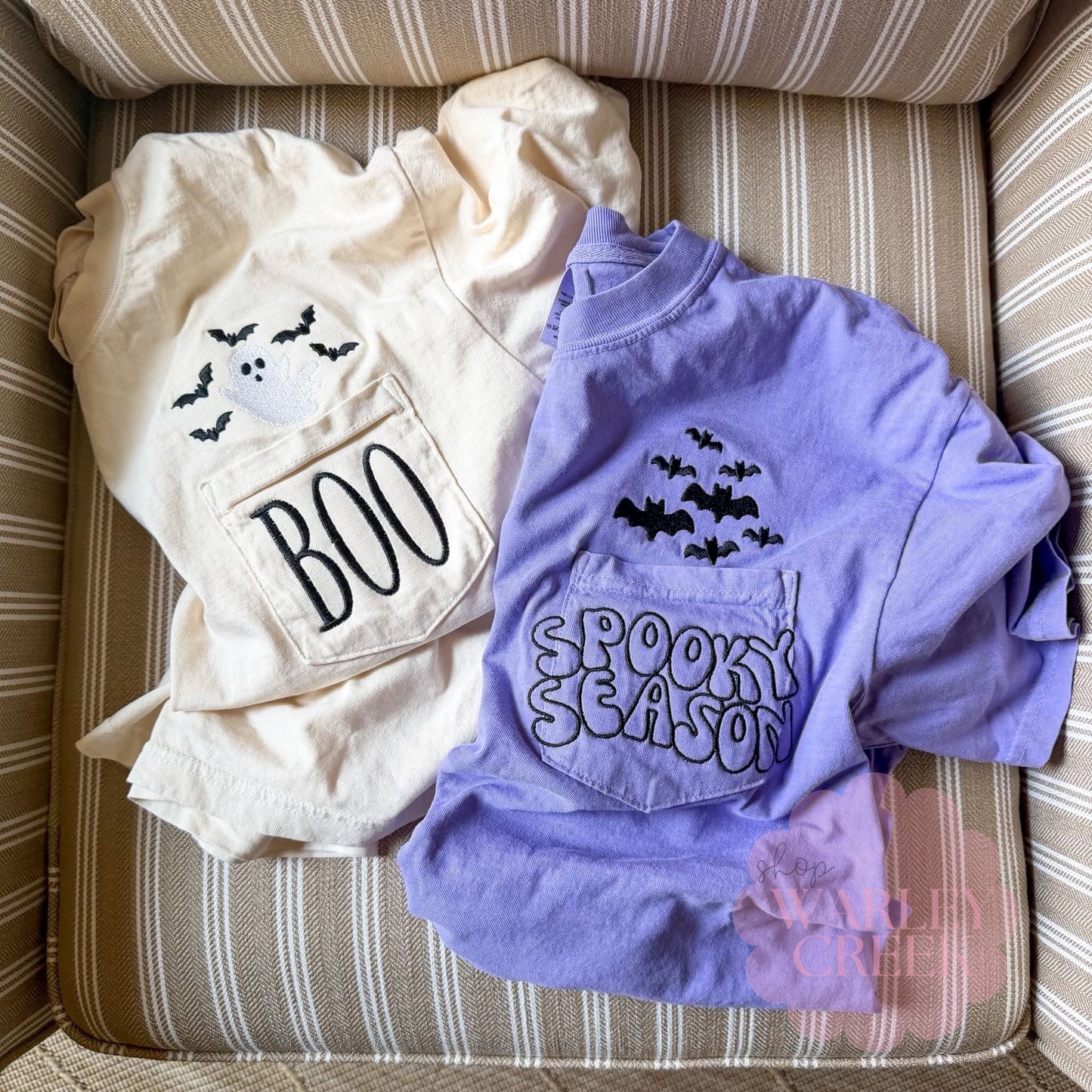 BOO & Spooky Season Embroidery Shirt