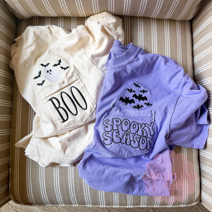 BOO & Spooky Season Embroidery Shirt