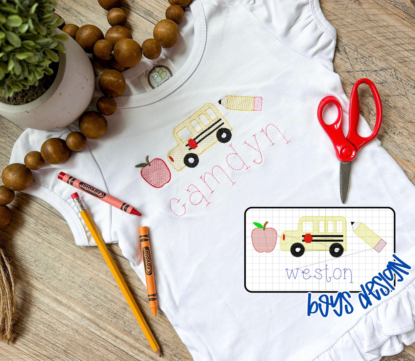 Embroidery Back To School