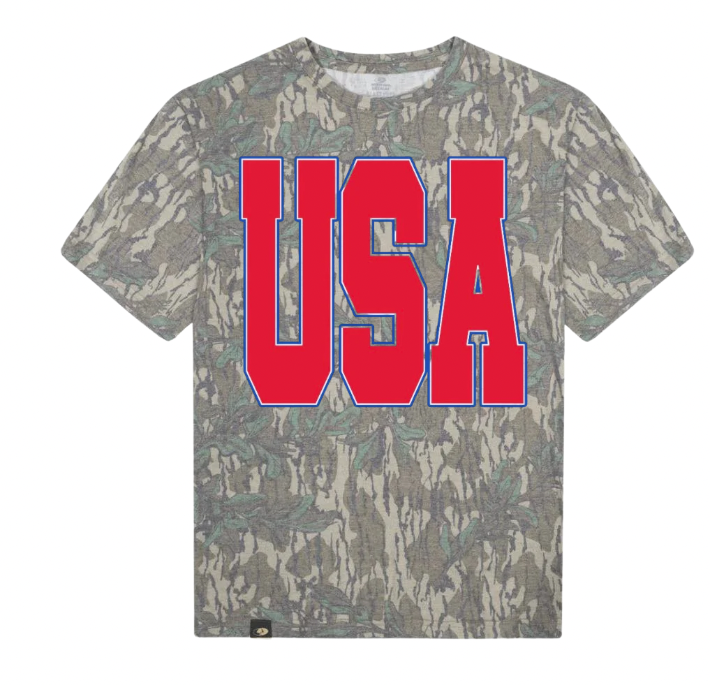USA Mossy Oak Camo T Shirt