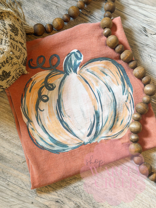 Watercolor Pumpkin Tee